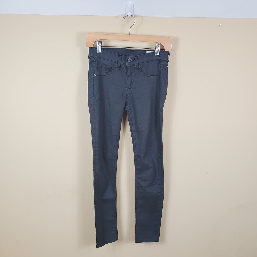 Rag & Bone Grey Coated Shoreditch Skinny Jeans Women's Size 25